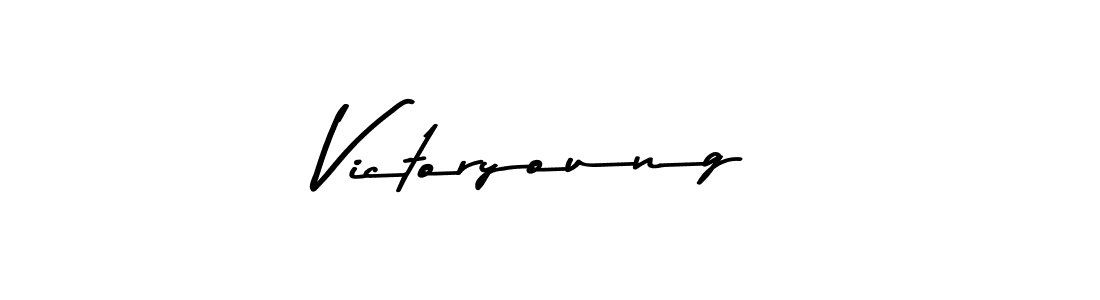 Create a beautiful signature design for name Victoryoung. With this signature (Asem Kandis PERSONAL USE) fonts, you can make a handwritten signature for free. Victoryoung signature style 9 images and pictures png