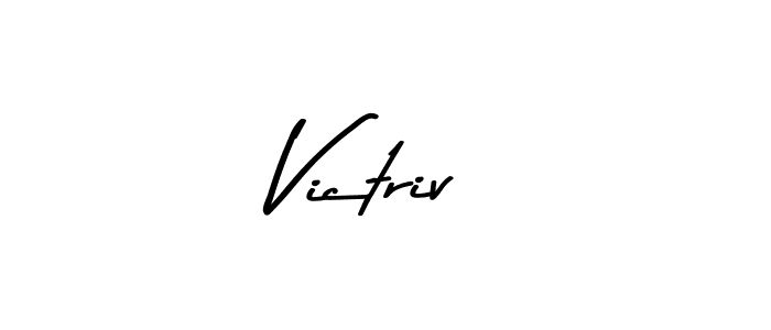 Use a signature maker to create a handwritten signature online. With this signature software, you can design (Asem Kandis PERSONAL USE) your own signature for name Victriv. Victriv signature style 9 images and pictures png