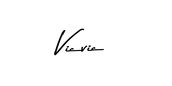 Use a signature maker to create a handwritten signature online. With this signature software, you can design (Asem Kandis PERSONAL USE) your own signature for name Vicvic. Vicvic signature style 9 images and pictures png