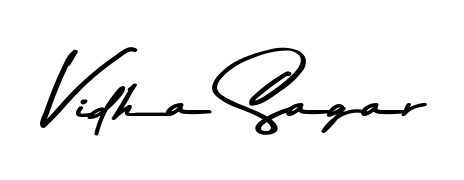 Get inspired by this graceful Asem Kandis PERSONAL USE signature style for name Vidha Sagar. Smooth loops and balanced proportions for everyday use. Vidha Sagar signature style 9 images and pictures png