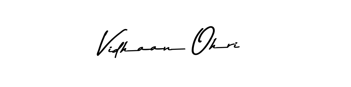 Make a beautiful signature design for name Vidhaan Ohri. With this signature (Asem Kandis PERSONAL USE) style, you can create a handwritten signature for free. Vidhaan Ohri signature style 9 images and pictures png