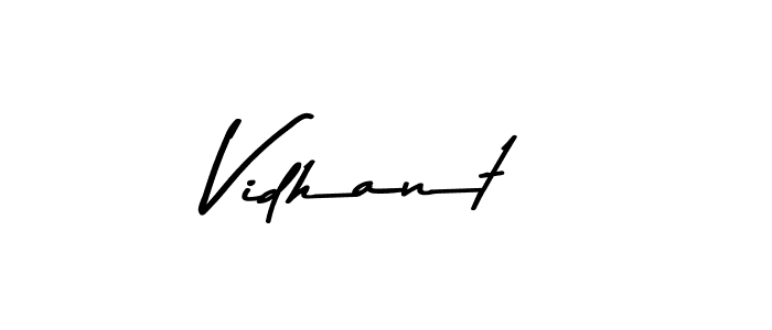 Vidhant stylish signature style. Best Handwritten Sign (Asem Kandis PERSONAL USE) for my name. Handwritten Signature Collection Ideas for my name Vidhant. Vidhant signature style 9 images and pictures png