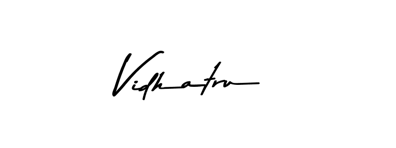 Design your own signature with our free online signature maker. With this signature software, you can create a handwritten (Asem Kandis PERSONAL USE) signature for name Vidhatru. Vidhatru signature style 9 images and pictures png
