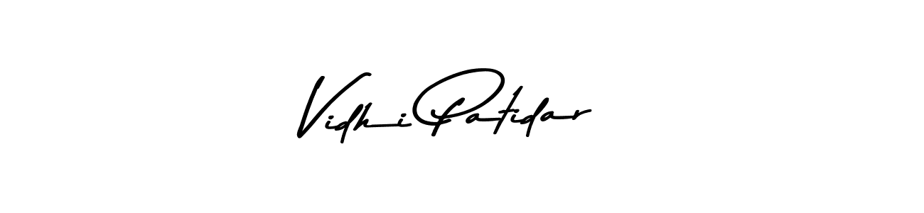 Design your own signature with our free online signature maker. With this signature software, you can create a handwritten (Asem Kandis PERSONAL USE) signature for name Vidhi Patidar. Vidhi Patidar signature style 9 images and pictures png