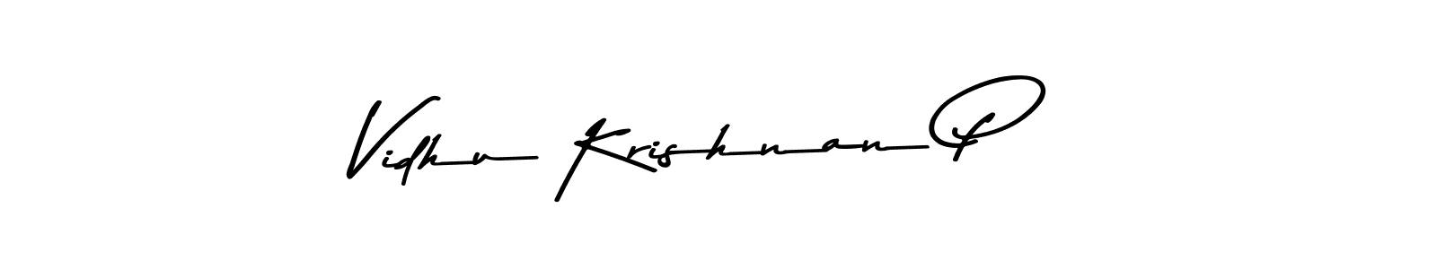 Create a beautiful signature design for name Vidhu Krishnan P. With this signature (Asem Kandis PERSONAL USE) fonts, you can make a handwritten signature for free. Vidhu Krishnan P signature style 9 images and pictures png