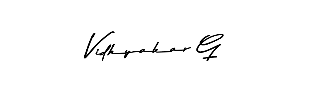 How to make Vidhyakar G signature? Asem Kandis PERSONAL USE is a professional autograph style. Create handwritten signature for Vidhyakar G name. Vidhyakar G signature style 9 images and pictures png