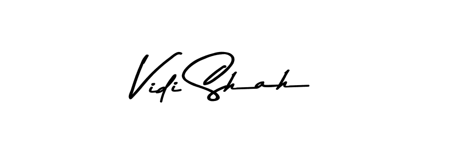 Create a beautiful signature design for name Vidi Shah. With this signature (Asem Kandis PERSONAL USE) fonts, you can make a handwritten signature for free. Vidi Shah signature style 9 images and pictures png