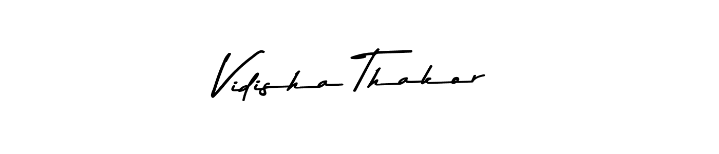 The best way (Asem Kandis PERSONAL USE) to make a short signature is to pick only two or three words in your name. The name Vidisha Thakor include a total of six letters. For converting this name. Vidisha Thakor signature style 9 images and pictures png