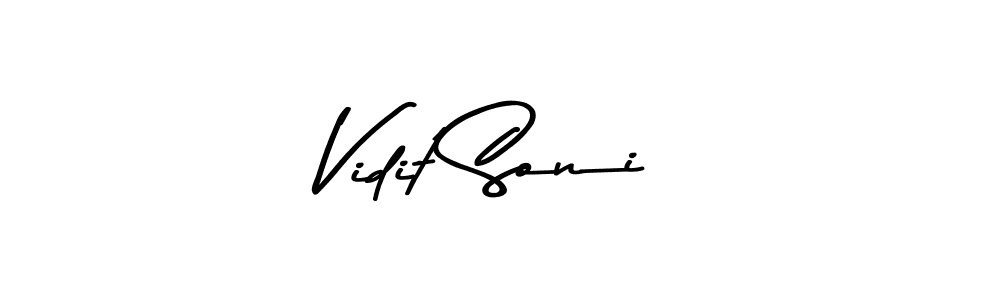 Also You can easily find your signature by using the search form. We will create Vidit Soni name handwritten signature images for you free of cost using Asem Kandis PERSONAL USE sign style. Vidit Soni signature style 9 images and pictures png