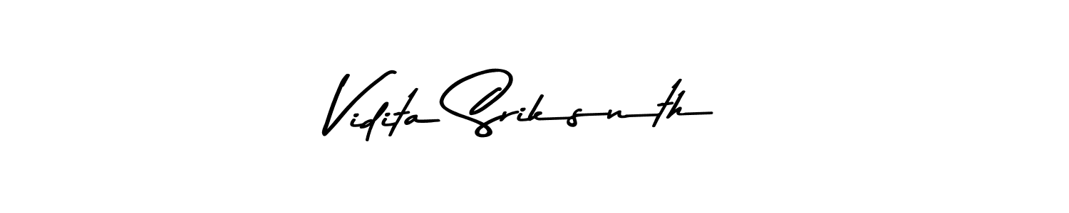 Make a beautiful signature design for name Vidita Sriksnth. Use this online signature maker to create a handwritten signature for free. Vidita Sriksnth signature style 9 images and pictures png