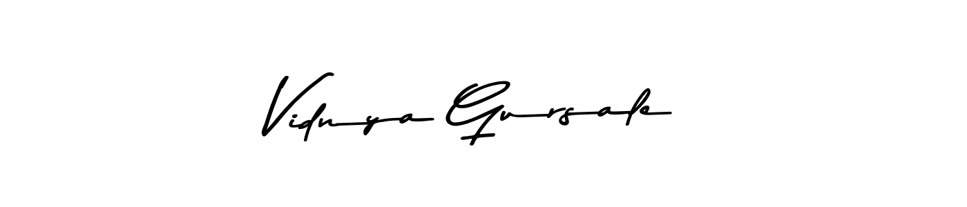 Vidnya Gursale stylish signature style. Best Handwritten Sign (Asem Kandis PERSONAL USE) for my name. Handwritten Signature Collection Ideas for my name Vidnya Gursale. Vidnya Gursale signature style 9 images and pictures png