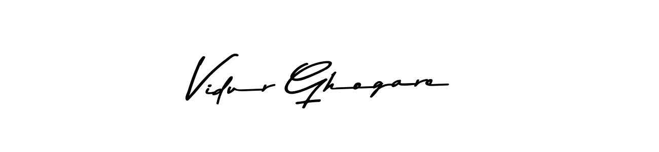 Vidur Ghogare stylish signature style. Best Handwritten Sign (Asem Kandis PERSONAL USE) for my name. Handwritten Signature Collection Ideas for my name Vidur Ghogare. Vidur Ghogare signature style 9 images and pictures png