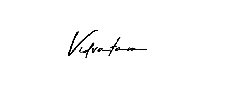 Create a beautiful signature design for name Vidvatam. With this signature (Asem Kandis PERSONAL USE) fonts, you can make a handwritten signature for free. Vidvatam signature style 9 images and pictures png