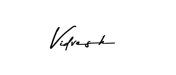 How to make Vidvesh name signature. Use Asem Kandis PERSONAL USE style for creating short signs online. This is the latest handwritten sign. Vidvesh signature style 9 images and pictures png