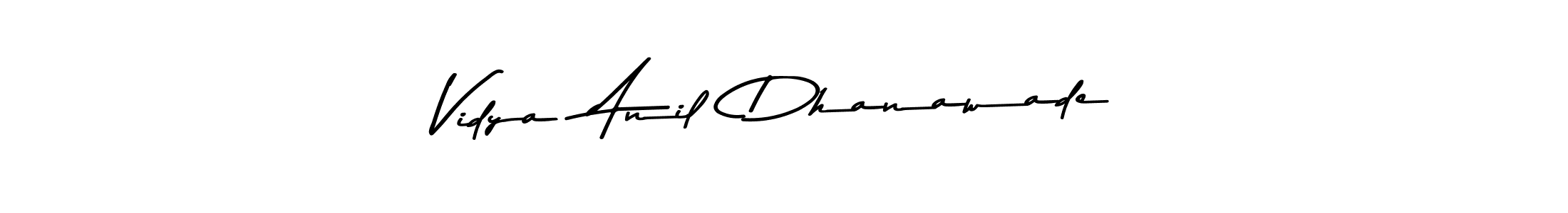 You can use this online signature creator to create a handwritten signature for the name Vidya  Anil  Dhanawade. This is the best online autograph maker. Vidya  Anil  Dhanawade signature style 9 images and pictures png