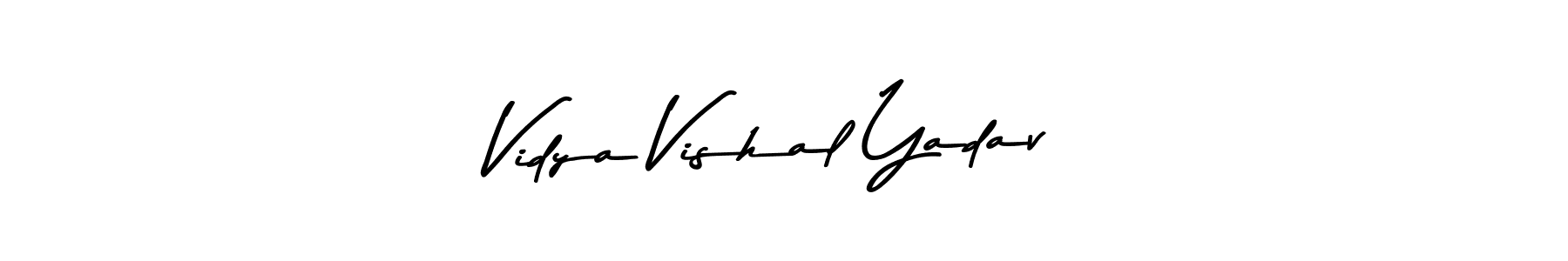 Make a beautiful signature design for name Vidya Vishal Yadav. With this signature (Asem Kandis PERSONAL USE) style, you can create a handwritten signature for free. Vidya Vishal Yadav signature style 9 images and pictures png