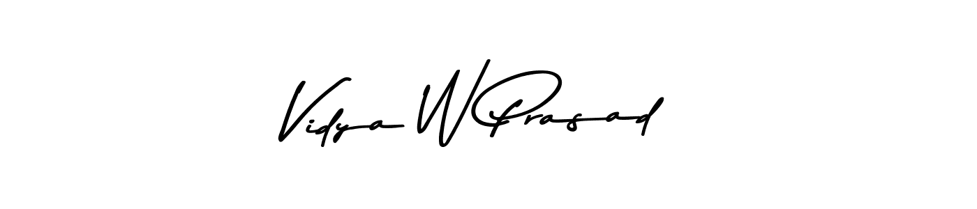 Use a signature maker to create a handwritten signature online. With this signature software, you can design (Asem Kandis PERSONAL USE) your own signature for name Vidya W Prasad. Vidya W Prasad signature style 9 images and pictures png