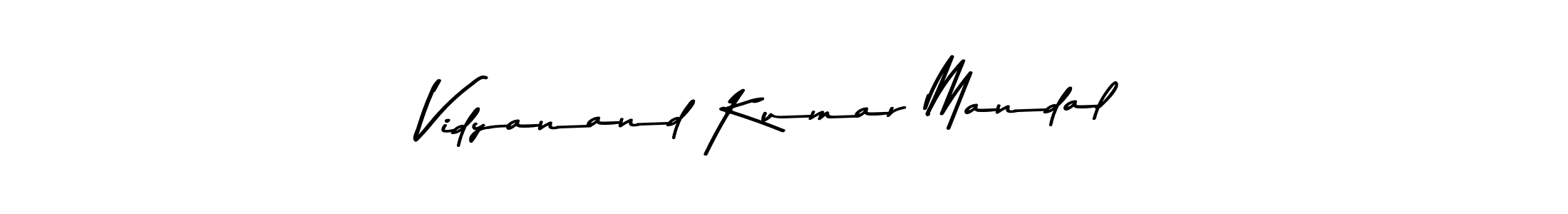 Create a beautiful signature design for name Vidyanand Kumar Mandal. With this signature (Asem Kandis PERSONAL USE) fonts, you can make a handwritten signature for free. Vidyanand Kumar Mandal signature style 9 images and pictures png