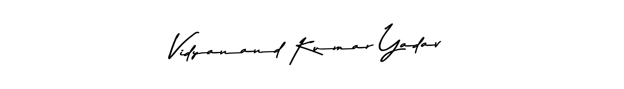 Make a beautiful signature design for name Vidyanand Kumar Yadav. With this signature (Asem Kandis PERSONAL USE) style, you can create a handwritten signature for free. Vidyanand Kumar Yadav signature style 9 images and pictures png