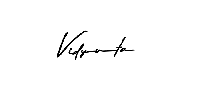 You should practise on your own different ways (Asem Kandis PERSONAL USE) to write your name (Vidyuta) in signature. don't let someone else do it for you. Vidyuta signature style 9 images and pictures png