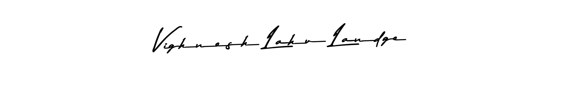 Also You can easily find your signature by using the search form. We will create Vighnesh Lahu Landge name handwritten signature images for you free of cost using Asem Kandis PERSONAL USE sign style. Vighnesh Lahu Landge signature style 9 images and pictures png