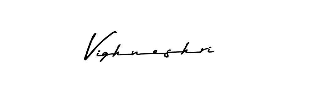 How to make Vighneshri name signature. Use Asem Kandis PERSONAL USE style for creating short signs online. This is the latest handwritten sign. Vighneshri signature style 9 images and pictures png