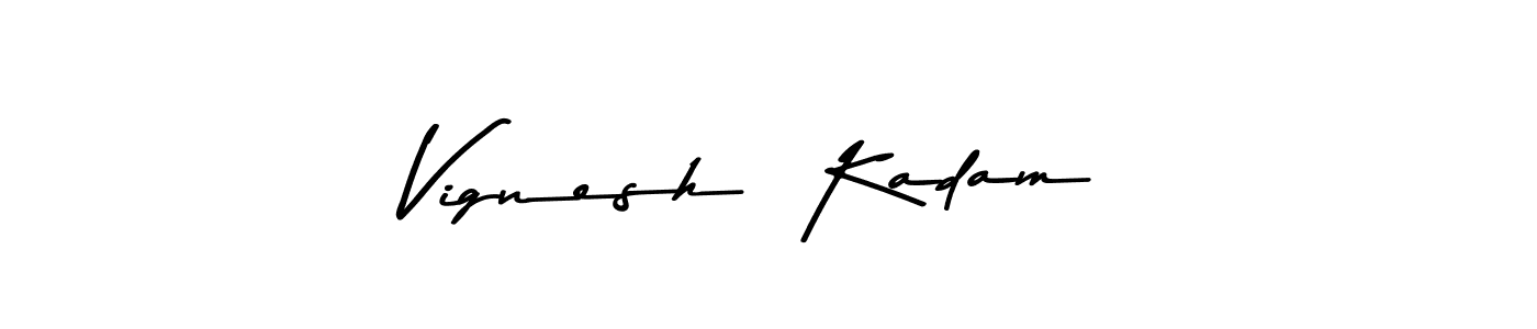 Make a beautiful signature design for name Vignesh  Kadam. With this signature (Asem Kandis PERSONAL USE) style, you can create a handwritten signature for free. Vignesh  Kadam signature style 9 images and pictures png