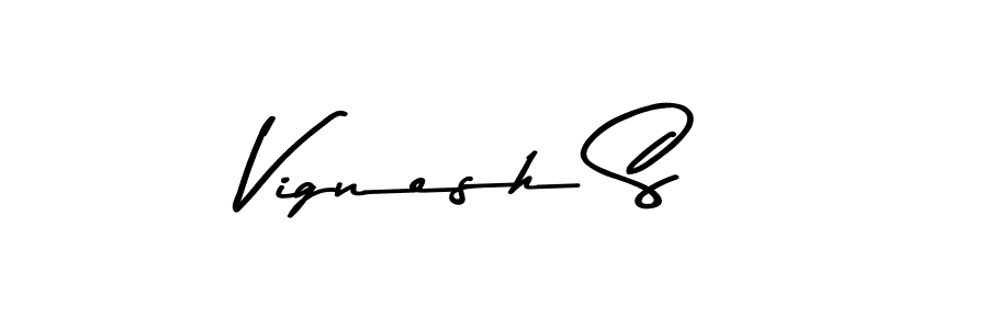 This is the best signature style for the Vignesh S name. Also you like these signature font (Asem Kandis PERSONAL USE). Mix name signature. Vignesh S signature style 9 images and pictures png