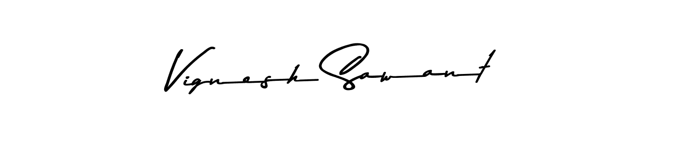 Use a signature maker to create a handwritten signature online. With this signature software, you can design (Asem Kandis PERSONAL USE) your own signature for name Vignesh Sawant. Vignesh Sawant signature style 9 images and pictures png