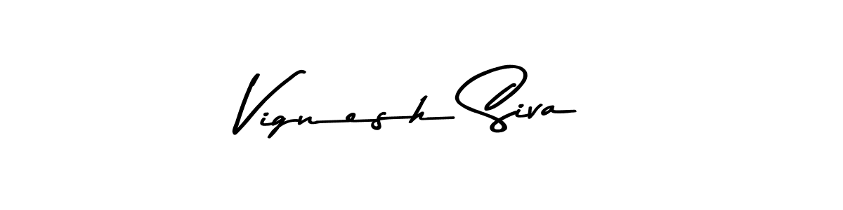 Create a beautiful signature design for name Vignesh Siva. With this signature (Asem Kandis PERSONAL USE) fonts, you can make a handwritten signature for free. Vignesh Siva signature style 9 images and pictures png