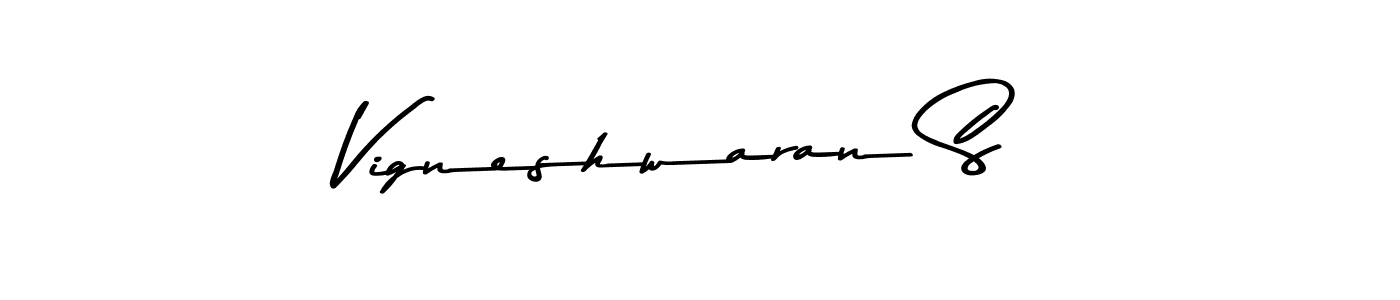 Vigneshwaran S stylish signature style. Best Handwritten Sign (Asem Kandis PERSONAL USE) for my name. Handwritten Signature Collection Ideas for my name Vigneshwaran S. Vigneshwaran S signature style 9 images and pictures png