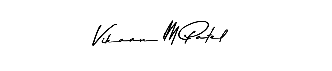 Also You can easily find your signature by using the search form. We will create Vihaan M Patel name handwritten signature images for you free of cost using Asem Kandis PERSONAL USE sign style. Vihaan M Patel signature style 9 images and pictures png