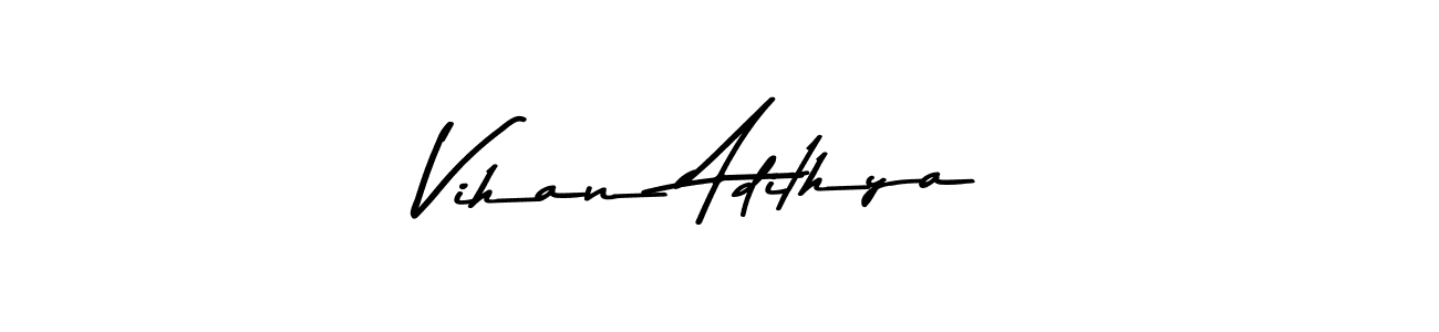 Make a beautiful signature design for name Vihan Adithya. With this signature (Asem Kandis PERSONAL USE) style, you can create a handwritten signature for free. Vihan Adithya signature style 9 images and pictures png