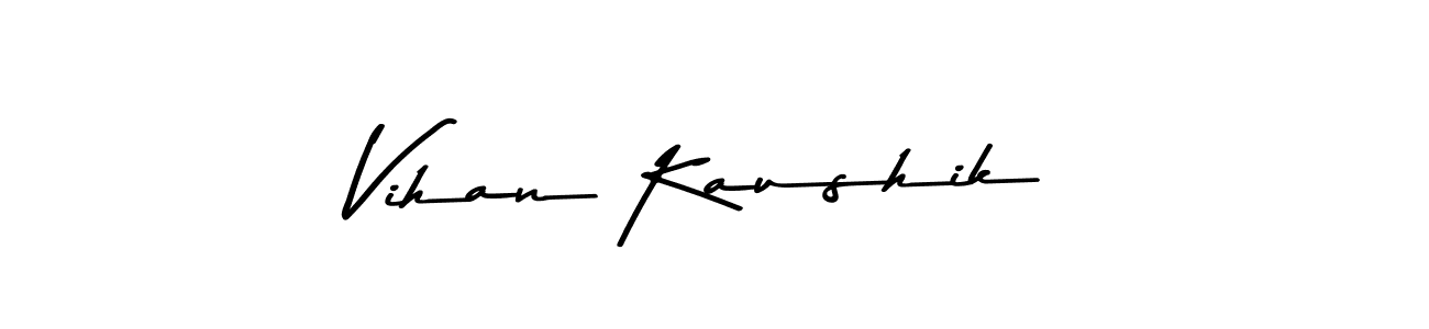 Design your own signature with our free online signature maker. With this signature software, you can create a handwritten (Asem Kandis PERSONAL USE) signature for name Vihan Kaushik. Vihan Kaushik signature style 9 images and pictures png