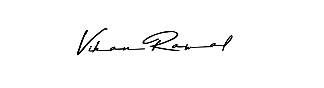 How to make Vihan Rawal name signature. Use Asem Kandis PERSONAL USE style for creating short signs online. This is the latest handwritten sign. Vihan Rawal signature style 9 images and pictures png