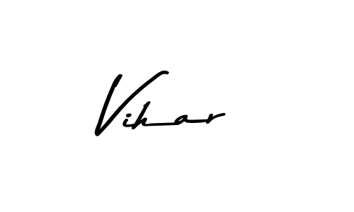 How to make Vihar name signature. Use Asem Kandis PERSONAL USE style for creating short signs online. This is the latest handwritten sign. Vihar signature style 9 images and pictures png