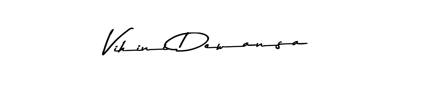 Design your own signature with our free online signature maker. With this signature software, you can create a handwritten (Asem Kandis PERSONAL USE) signature for name Vihini Dewansa. Vihini Dewansa signature style 9 images and pictures png