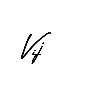 Use a signature maker to create a handwritten signature online. With this signature software, you can design (Asem Kandis PERSONAL USE) your own signature for name Vij. Vij signature style 9 images and pictures png