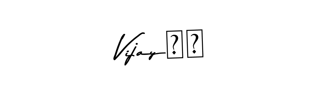 The best way (Asem Kandis PERSONAL USE) to make a short signature is to pick only two or three words in your name. The name Vijay❤️ include a total of six letters. For converting this name. Vijay❤️ signature style 9 images and pictures png