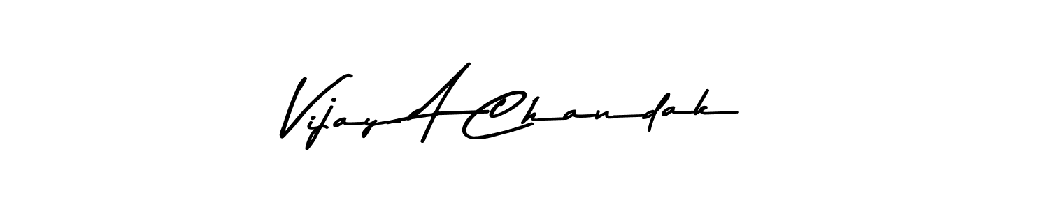 How to make Vijay A Chandak signature? Asem Kandis PERSONAL USE is a professional autograph style. Create handwritten signature for Vijay A Chandak name. Vijay A Chandak signature style 9 images and pictures png