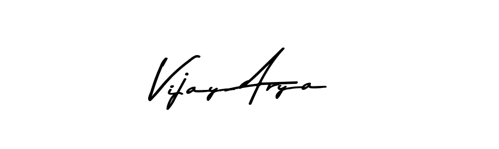 How to make Vijay Arya name signature. Use Asem Kandis PERSONAL USE style for creating short signs online. This is the latest handwritten sign. Vijay Arya signature style 9 images and pictures png