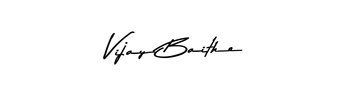 Create a beautiful signature design for name Vijay Baithe. With this signature (Asem Kandis PERSONAL USE) fonts, you can make a handwritten signature for free. Vijay Baithe signature style 9 images and pictures png