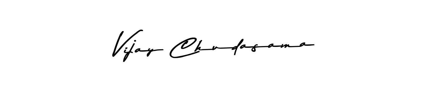 Create a beautiful signature design for name Vijay Chudasama. With this signature (Asem Kandis PERSONAL USE) fonts, you can make a handwritten signature for free. Vijay Chudasama signature style 9 images and pictures png