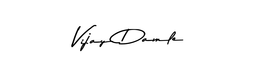 Make a beautiful signature design for name Vijay Damle. With this signature (Asem Kandis PERSONAL USE) style, you can create a handwritten signature for free. Vijay Damle signature style 9 images and pictures png