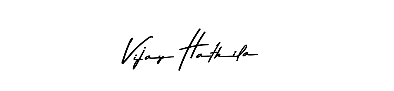 Make a beautiful signature design for name Vijay Hathila. With this signature (Asem Kandis PERSONAL USE) style, you can create a handwritten signature for free. Vijay Hathila signature style 9 images and pictures png