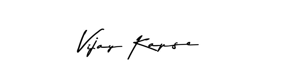 Create a beautiful signature design for name Vijay Kapse. With this signature (Asem Kandis PERSONAL USE) fonts, you can make a handwritten signature for free. Vijay Kapse signature style 9 images and pictures png