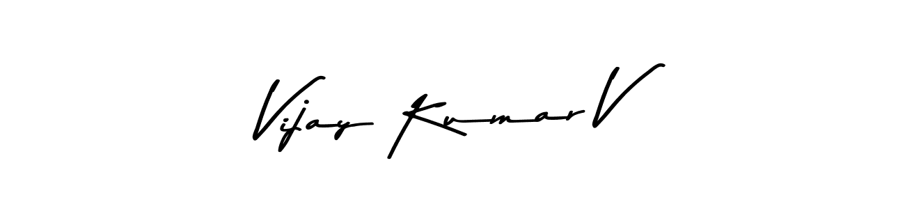 Asem Kandis PERSONAL USE is a professional signature style that is perfect for those who want to add a touch of class to their signature. It is also a great choice for those who want to make their signature more unique. Get Vijay Kumar V name to fancy signature for free. Vijay Kumar V signature style 9 images and pictures png