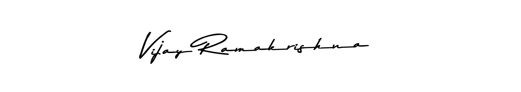 How to make Vijay Ramakrishna name signature. Use Asem Kandis PERSONAL USE style for creating short signs online. This is the latest handwritten sign. Vijay Ramakrishna signature style 9 images and pictures png