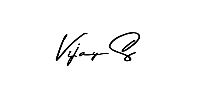 How to make Vijay S name signature. Use Asem Kandis PERSONAL USE style for creating short signs online. This is the latest handwritten sign. Vijay S signature style 9 images and pictures png