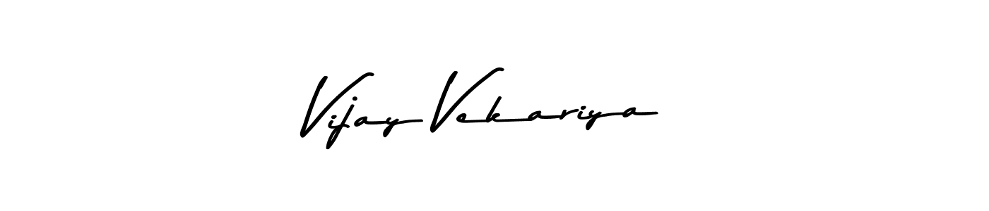 Design your own signature with our free online signature maker. With this signature software, you can create a handwritten (Asem Kandis PERSONAL USE) signature for name Vijay Vekariya. Vijay Vekariya signature style 9 images and pictures png